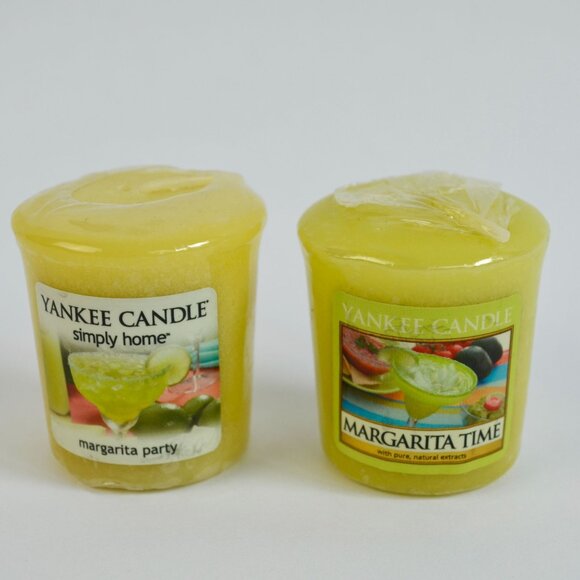 Yankee Candle Margarita Time / Party Votive Candles Lot of 2 - Picture 2 of 2